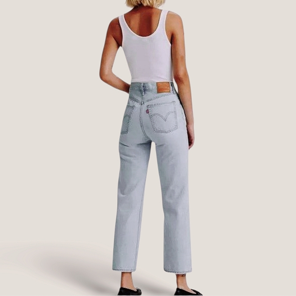 LEVI'S Infamous Ribcage Straight '22 Edition Light Blue Wash Jeans - Picture 2 of 13